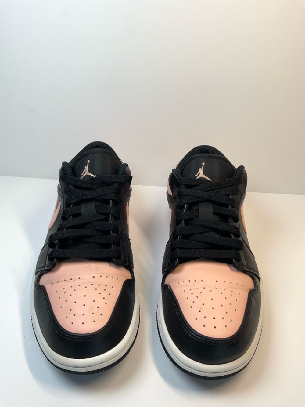 Nike Air Jordan 1 Low Black Pink Women 9.5 Men 8 Sneakers - Picture 4 of 9